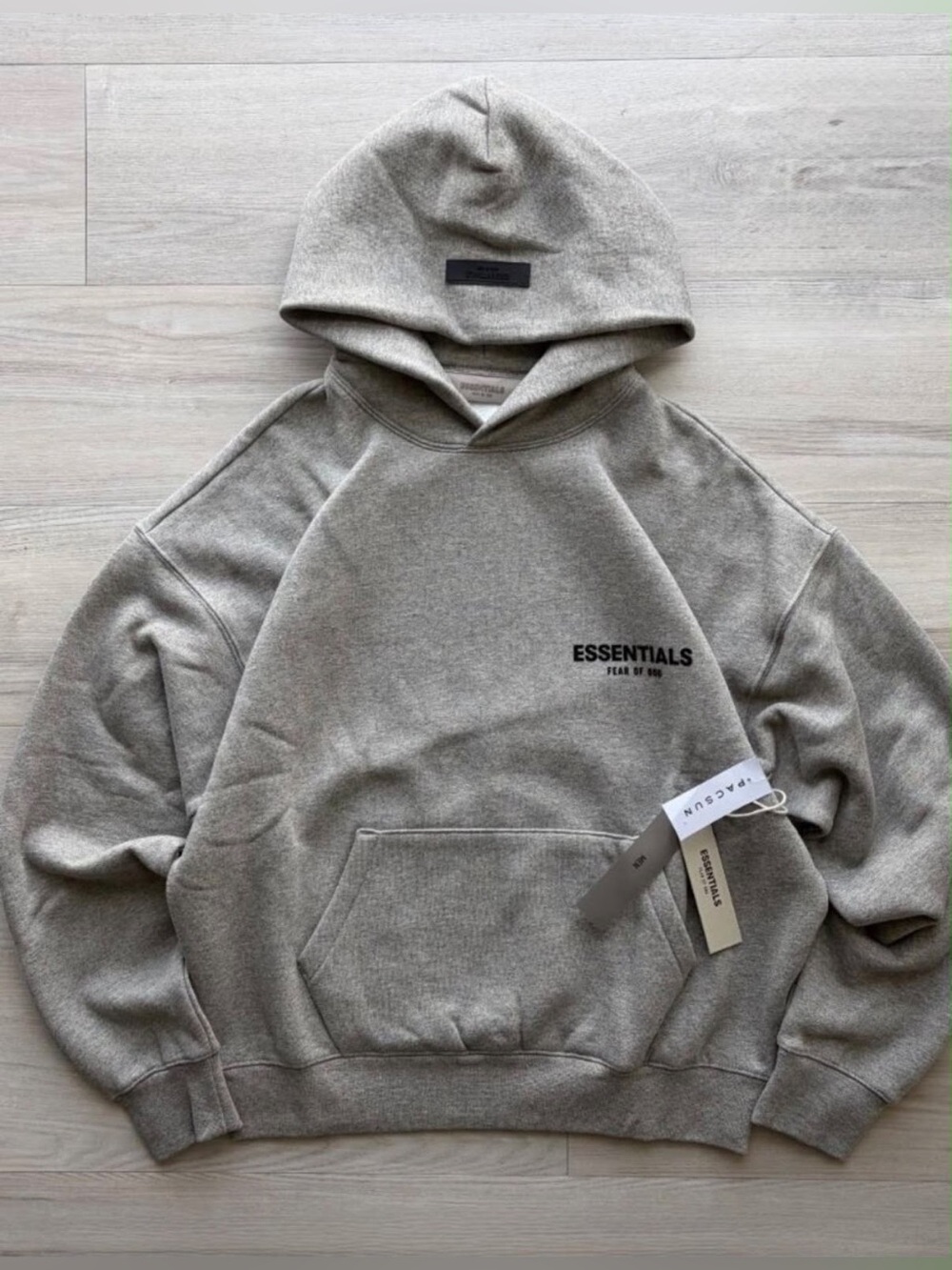 Fear of God Essentials Hoodie in Gray (dark oatmeal)